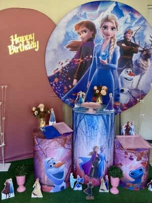 Kit Decoração para Aniversário Infantil Frozen com Elsa e Anna - Pegue e Monte