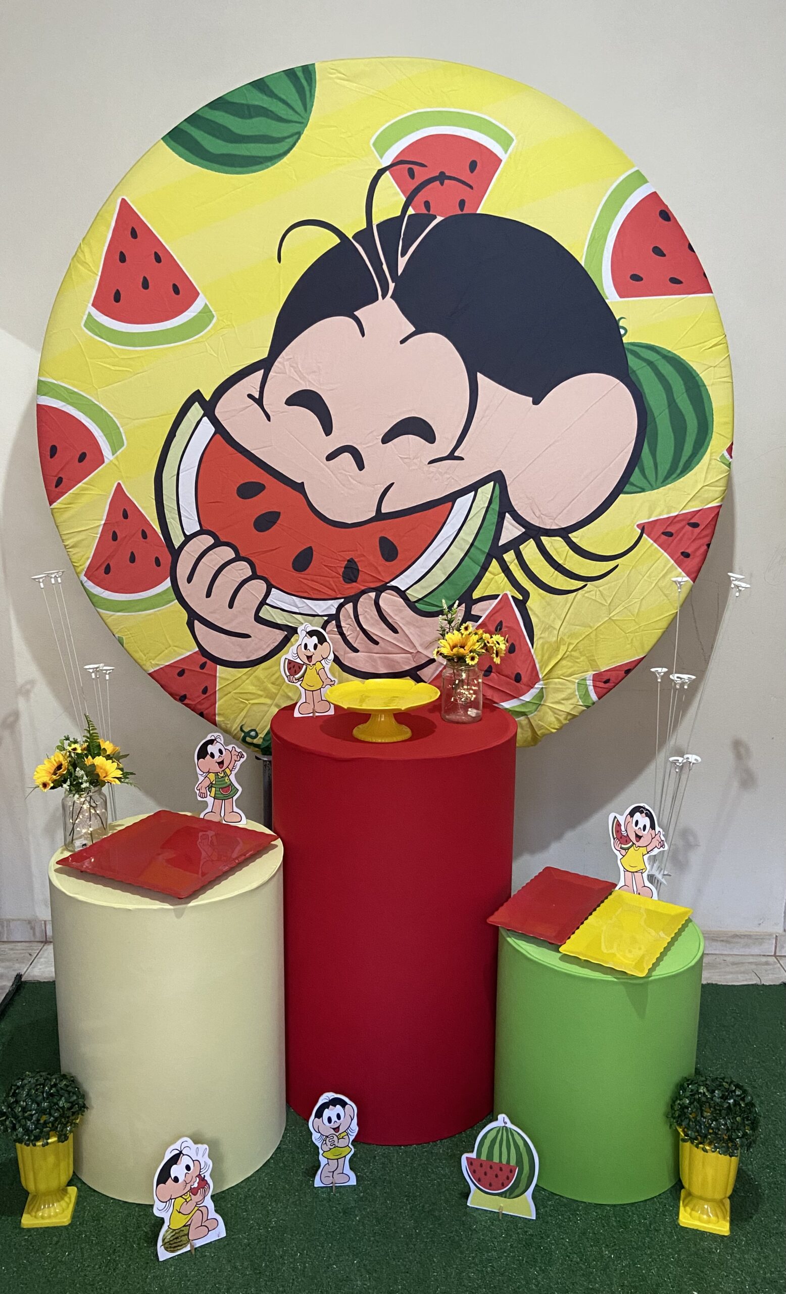 Decoração Melancia e Magali - Kit Prático Pegue e Monte